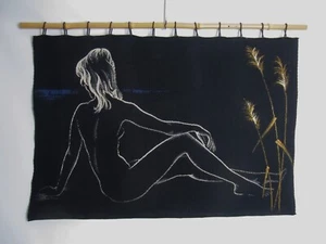 COLGANTE DE PARED años 50, desnudo de mujer, tapiz, mujer desnuda, era rockabilly - Imagen 1 de 2
