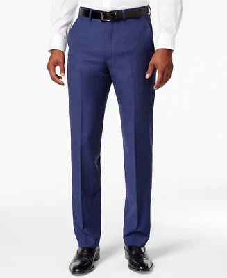 $282 Ryan Seacrest 30w 32l Men'S Blue Modern Fit Suit Wool Dress Trousers Pants - Image 1 of 3