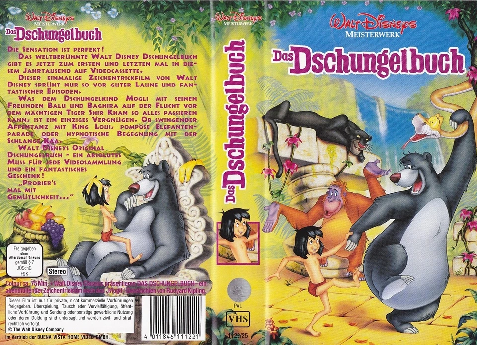 Walt Disney - Das Dschungelbuch (VHS) - Bild 1 von 2