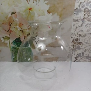 Vintage replacement Clear Glass Mushroom Style Hurricane Chimney Lamp Shade 3" - Picture 1 of 8