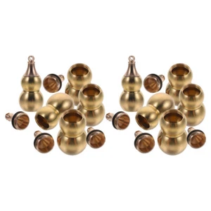 10 Pcs Creative Copper Gourd Pendant Vintage Lucky Keyring Wu Chinese - Picture 1 of 12