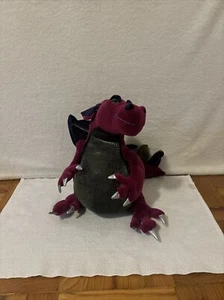 Manhattan Toy Plush Purple Royal Renaissance Dragon Plush 14" Vintage 2000 - Picture 1 of 13