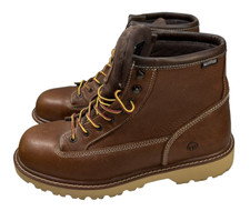 Wolverine Mens 11M Leather Work Safety Boots Steel Toe Brown Boots W10830