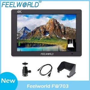 FEELWORLD FW703 7" Inch 3G SDI 4K HDMI On-Camera Field Video HD Monitor - Picture 1 of 11