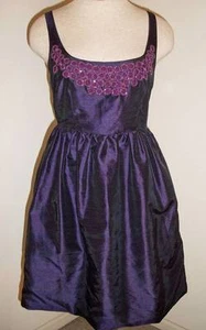 CHARLOTTE RUSSE Juniors Talla S Pequeño Mini Vestido de Cóctel Púrpura Cuentas Forrado - Imagen 1 de 5