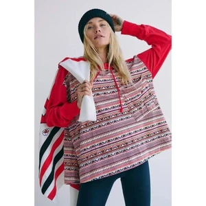 Free people movement Hot Shot Printed Hooded Layer medium L1 - Picture 1 of 7