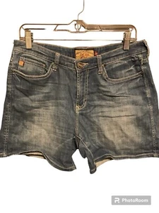 Pantalones Cortos Dear John Jean Mujer 28” Cintura Estándar Americano EE. UU. Moderno Denim de Lujo - Imagen 1 de 13