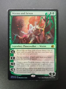 MTG Magic The Gathering Karte: WRENN AND SEVEN FOIL (ENG) NM - Bild 1 von 2