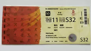 2008 Beijing Olympics Rowing Ticket - Picture 1 of 4