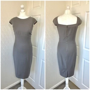 Ted Baker Taupe Pencil Dress Size 2 UK 10 - A1845 - Picture 1 of 7