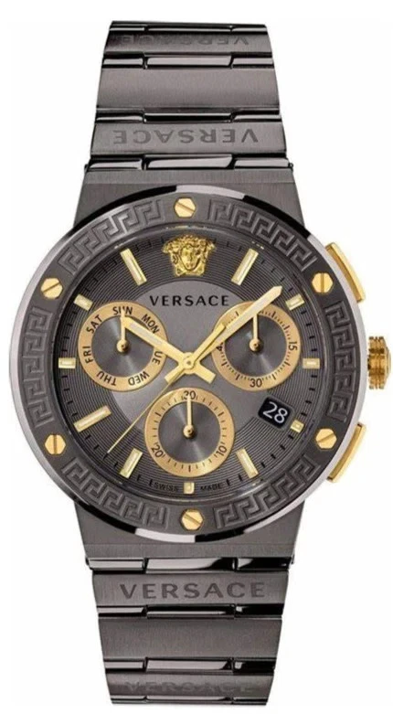 Versace VEZ900521 Greca Logo Grey Dial 43 mm Men's Watch