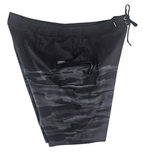 O'Neill Hyperfreak Trvlr 19" Boardshorts Uomo 36 Nero Mimetico Grigio Coulisse - Foto 1 di 15