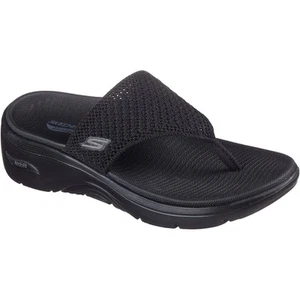 Skechers Go Walk Arch Fit 2.0 Polyester Damen Sandalen schwarz - Bild 1 von 5