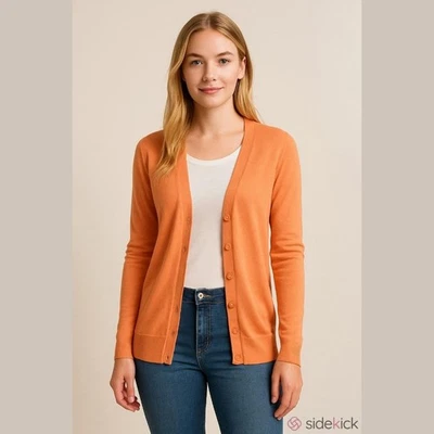 Cárdigan naranja Mossimo para mujer talla S Foto 1 de 4