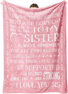 Sister Gifts, Birthday Get Well Blanket for Sister,...  - Picture 1 of 9