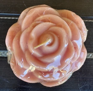 Jontue Petals of Light Kerze SELTEN Vintage rosa Blume versiegelt 8 Oz 5" breit 2,5"T - Bild 1 von 13