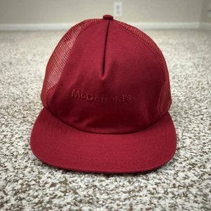 Vintage McDonalds Mütze Kappe Druckknopflasche Herren groß rot Mesh Trucker Made USA 80er - Bild 1 von 6