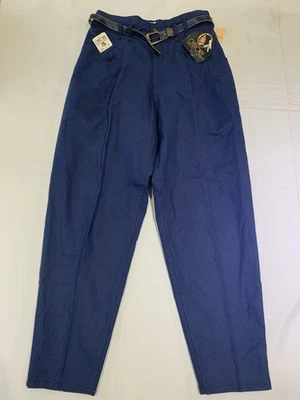 Cherokee Womens Blue Work Pants With Belt Size 16 NWT 30” Waist 30.5” Inseam Foto 1 de 4