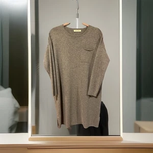 Gentle Herd 100% Wool Women’s Sweater Dress Grey Long Sleeves Pockets Size L - Picture 1 of 7