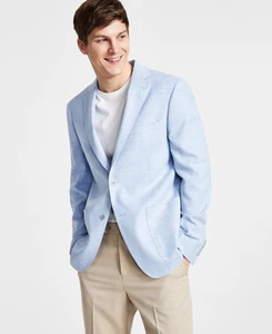 $295. Calvin Klein Men's Solid Slim Fit Soft Blazer Sport Coat Light Blue 38R - Picture 1 of 3