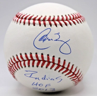 Carlos Baerga Signed Rawlings OMLB Baseball "Indians HOF 2013" - Beckett - Image 1 of 3