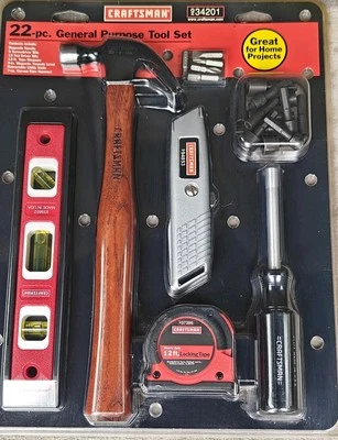 Sears Craftsman Tools EE. UU. NOS 22 piezas Juego de herramientas de propósito general 34201 Foto 1 de 4