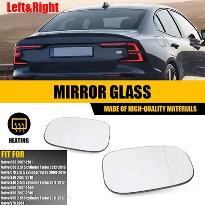 Зеркало стекло пассажирское LH&RH подходит для VOLVO S80/S40/S50 07-11/C30/C70 08-13/S60/V70 - Изображение 1 из 4