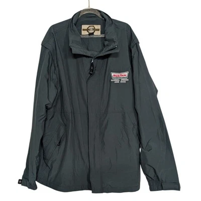 Chaqueta de Empleado Krispy Kreme Donuts Talla Grande Verde Todo Clima Ropa Cremallera Completa Foto 1 de 4