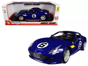Bburago 76104 Ferrari California T Blue "Sunoco" #6 70th Anniv 1/18 Diecast - Picture 1 of 1