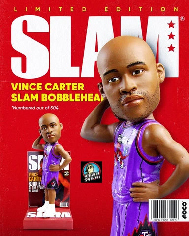 VINCE CARTER Toronto Raptors "Slam Magazine" Limited Edition #504 NBA Bobblehead Cover