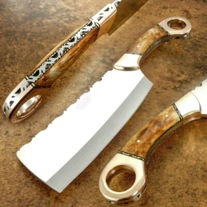 12" SUPERB CUSTOM MADE FORGED TOOL STEEL BLADE,TACTICAL HUNTING SURVIVAL CLEAVER - Picture 1 of 6