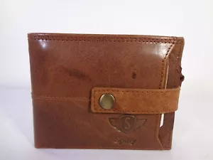 Spiffy Leather Wallet (brown) Model:W03 - Picture 1 of 3