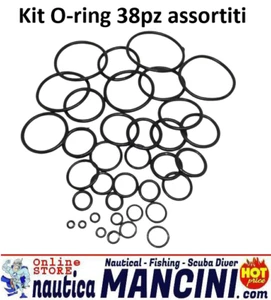 KIT 38PZ GUARNIZIONI O-RING ORING ANELLI GOMMINI DI DIVERSE MISURE E SPESSORI - Foto 1 di 3