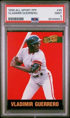 PSA 9 MINT 1996 Score Board All Sport PPF #95 Vladimir Guerrero Rookie Card - Image 1 of 2