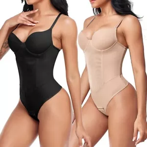 Women's Shapewear Bodysuits Belly Control Waist Trainer Seamless Body Shaper US - Picture 1 of 21