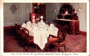 Stratfield Hotel, Bridgeport, Conn. Cartolina posteriore divisa A1 - Foto 1 di 2