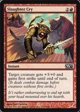 1x Slaughter Cry - Foil MTG Magic 2012 (M12) NM Magic Foil