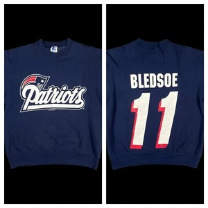 Sudadera De Colección New England Patriots Para Hombres Mediana Starter Drew Bledsoe HECHA EN EE. UU. - Imagen 1 de 11