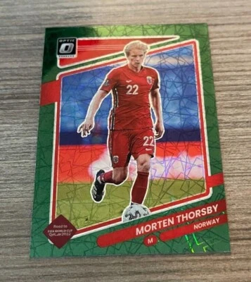 2021 Panini Donruss Road to Qatar Optic Green Velocity Prizm Morten Thorsby #105 - Image 1 of 2
