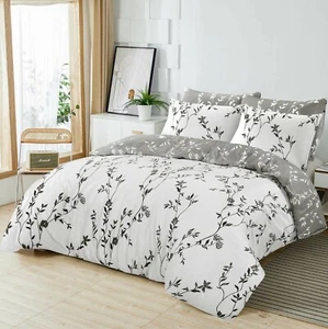 Luxury Bedding Set 100% Cotton Quilt White Duvet Covers Double King SK All Sizes - Picture 1 of 7