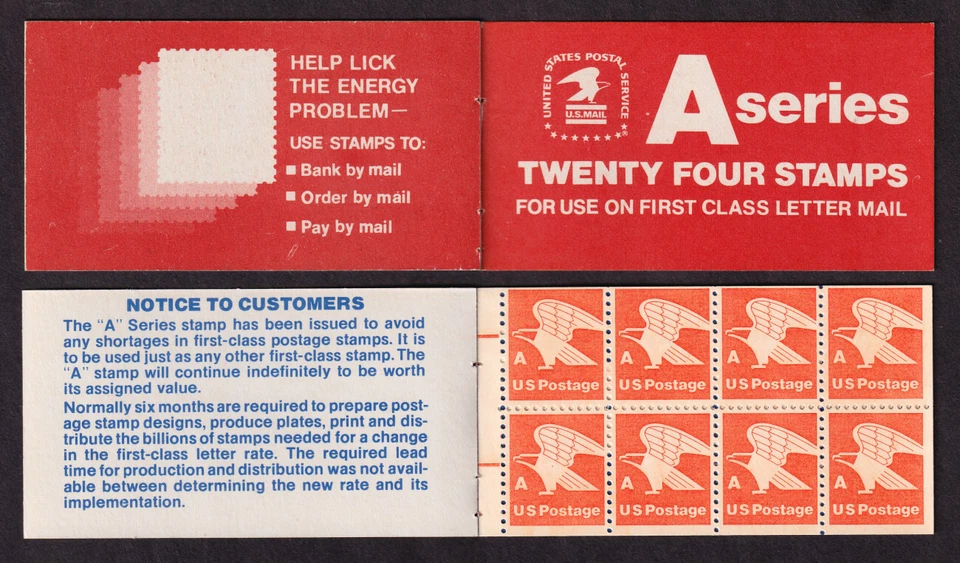 1978 A-rate (15c) mint BOOKLET Sc BK133 (2 Sc 1736a panes) - Image 1 of 1