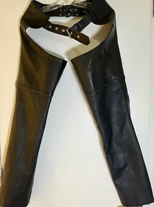 Gorras de cuero para motocicleta A-1 talla XXXS negras cremallera y broches de presión rasguños ligeros motociclista - Imagen 1 de 11