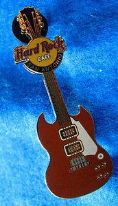 GUITARRA DE PARED SAN ANTONIO SANTANA BROWN SG GIBSON RECUERDOS PIN Hard Rock Café - Imagen 1 de 1