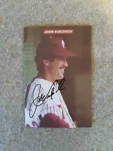 Philadelphia Phillies Baseball signed Autogramm John Vukovich Tastykake Foto - Bild 1 von 4