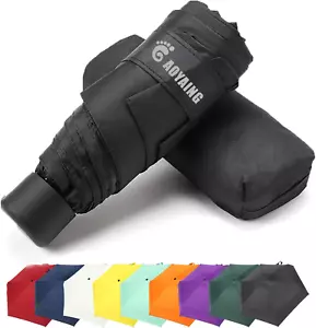 Mini Travel Umbrella for Sun & Rain Small Compact Suit for Pocket with Case - Picture 1 of 7