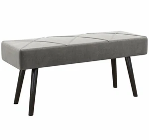 Velvet End of Bed Bench X Pattern Seat Upholstered Hallway Stool 100cm - Picture 1 of 17