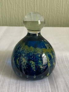 Vintage Mdina Glass Paper Weight Sea Tones Malta 1970s - Picture 1 of 5