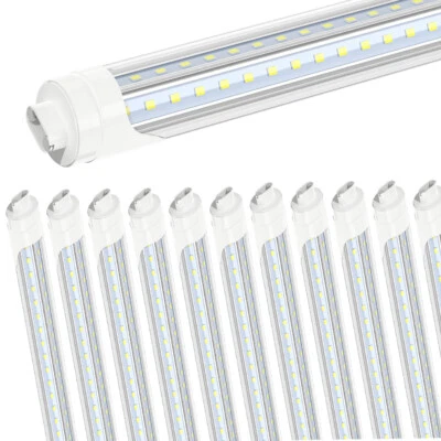 8FT T8 R17D HO LED Tube Light Bulbs 6500K 72W LED Shop Light Garage F96T12 Lamps - Image 1 of 4