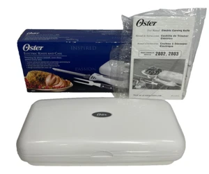 Vtg Oster 2803 Electric White Carving Knife Case and Fork Inspire Collection NOS - Picture 1 of 9
