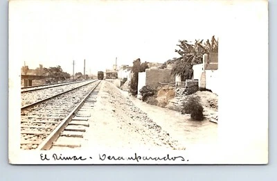 RPPC реальный фото открытка Коста-Рика Desamparados, Сан-Хосе железнодорожное депо - Изображение 1 из 2